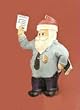 3" Policeman Officer Santa Claus Christmas Ornament #416297