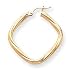 14k Polished 3mm Twisted Hoop Earrings
