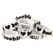 Keep-A-Breast 1 Inch I Love Boobies Bracelet White/Black