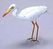 Dollhouse Miniature Great White Heron Bird