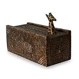 NOVICA Wood jewelry box, 'Proud Giraffe'