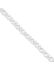 Sterling Silver 6.75mm Fancy Link Necklace QFC78-8"