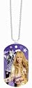 NEW Limited Edition Licensed Hannah Montana Purple Dog Tag Photo Charm Necklace