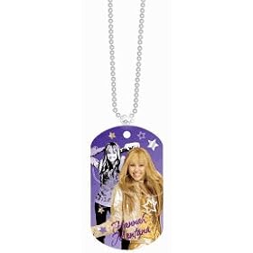 NEW Limited Edition Licensed Hannah Montana Purple Dog Tag Photo Charm Necklace by Hannah Montana Necklace