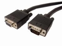 Cable, SVGA Ext., HDB15 M/F, 50' Black, 3 Coax + 4 Twisted Pair