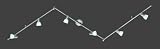Halogen-Deckenlampe/Deckensystem, nickel matt,180cm(!)
