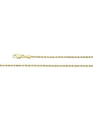01.30 Mm Diamond Cut Rope Chain (Replacing Ch510) 14K Gold Yellow Ch947 16 Inch