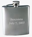 PERSONALIZED Engraved 7 Ounce STAINLESS STEEL Liquor FLASK Speakeasy Style