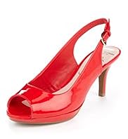 Peep Toe Stiletto Heel Slingback Shoes