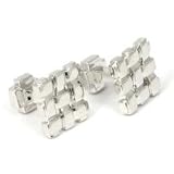 Babette Wasserman Rhodium Canvas Links