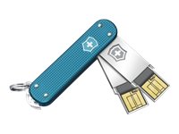 Victorinox Slim Duo 2x 64GB Speicherstick USB 2.0 alox blau Preisvergleich