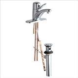Tools & Hardware : Chicago Faucets 2201-4PB Single Control Deck Mounted Lavatory Faucet, Polished Brass