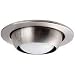Eyeball Recessed Light Fixture Trim, 4 Brushed Nickel