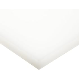 LDPE (Low Density Polyethylene) Sheet, White, 0.125" Thick, 12" Width, 24" Length