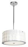 Access Lighting 50975-CH/WH Kalista Diamond Etched Large Pendant,