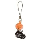 black cat cell phone charm
