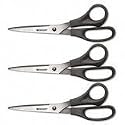 Westcott Three Pack Value Pack Scissors, 8 Inches, Black (13402)