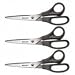 Westcott Three Pack Value Pack Scissors, 8 Inches, Black (13402)