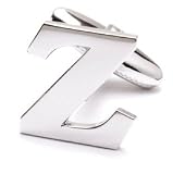 Personalized Silver My Initials Alphabet Letter Z Cufflinks Formal Wear