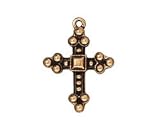 TierraCast Antique Gold (plated) Byzantine Cross Charm 20x27mm Metal Beads