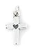 Jewelry : Sterling Silver Cross Charm w/ Open Heart by Bob Siemon