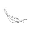 14K White Gold Brooch