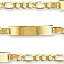 Jewelco London 9ct Solid gold children's Figaro ID Bracelet ( 3g )