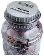Digital Coin Counting Money Jar (gray)