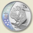 2007 $25 Sterling Silver Hologram Coin Ice Hockey Second Coin in the Sterling Silver Hologram Series