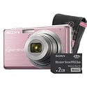 Sony Cybershot DSC-S980 12MP Digital Camera with 4x Optical Zoom with Super Steady Shot Image Stabilization with Case and 2GB Memory Stick (Pink)