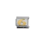 zoppini gold number 6 charm