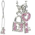 Kit Mobile Lock & Key Mobile Phone Dangly - Pink