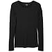 ALO Women's Bamboo Long Sleeve Tee, Black/Slate, Medium