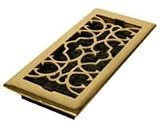 Decor Grates 4 x 8 Solid Brass Floor Register
