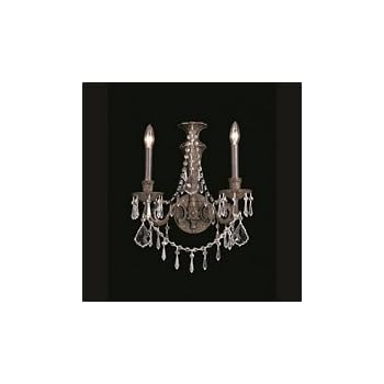 Crystorama Regis Wrought Iron Hand Cut Lead Crystal Wall Sconce
