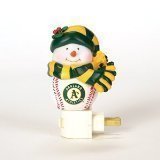 SC Sports 84024 MLB 5" Snowman Night Light - Oakland Athletics