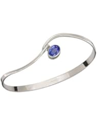 Ed Levin, Gem Crest Bracelet, Denim Topaz, .925 Sterling Silver & 14K Gold, Sizes S - L