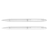 Cross Manhattan Satin Chrome Ballpoint Pen and .07mm Pencil Set, Chrome (AT0291GC-5)