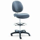 Interval Series Swivel Stool, Gray fabric AELIN46FA40B