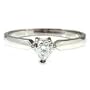 1/2 Carat Heart Shaped Diamond 18k White Gold Solitaire Engagement Ring