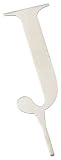 Weddingstar 3 Inch H Brushed Silver Monogram - Letter J