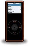 Macally Silicone Sleeve for iPod nano 1G (Black with Orange Outline)