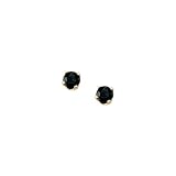 14K Yellow Gold 3 MM Sapphire Children's Earring Studs