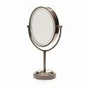 Double-Sided Oval Illuminated Mirror - Oiled Bronze