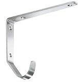 シロクマ J形フック付棚受け 136×170 鏡面磨 1箱4個価格 ※メーカー取寄品 TBR-11