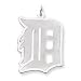 Sterling Silver Detroit Tigers D Pendant