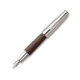 Faber Castell E-motion Fountain Pen, Dark Brown Pearwood