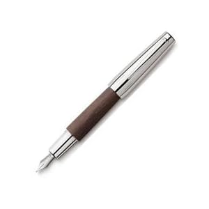 Faber Castell E-motion Fountain Pen, Dark Brown Pearwood