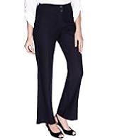 Linen Blend Straight Leg Trousers