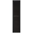 Builders Edge, Inc. 14.5 x 67 Black Standard Style Louvered Vinyl Exterior Shutters (Pair)